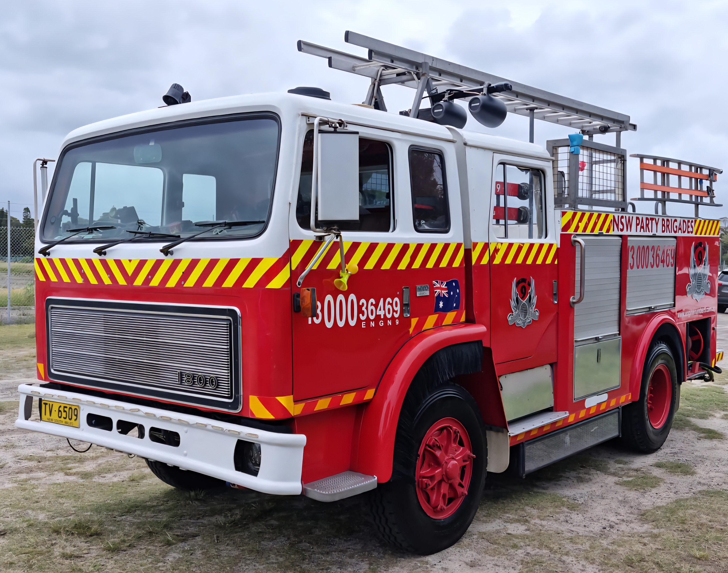 NSW Party Brigade fire truck front view
