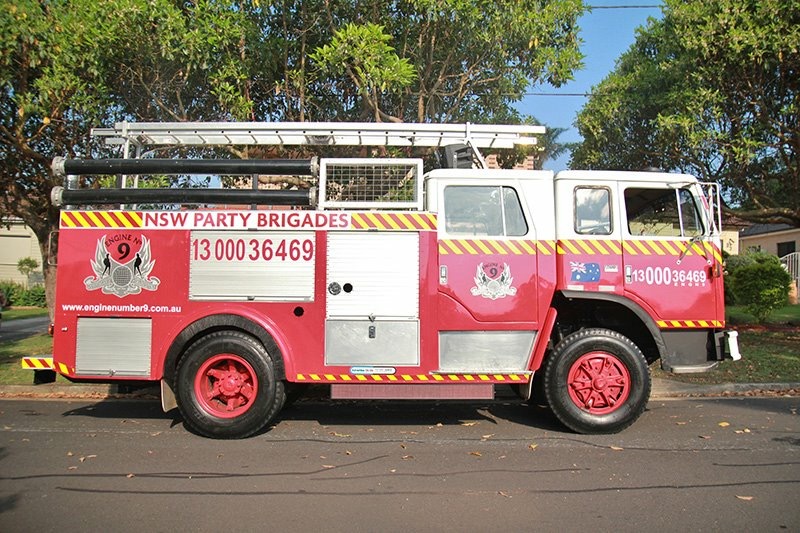 NSW Party Brigade fire truck side view
