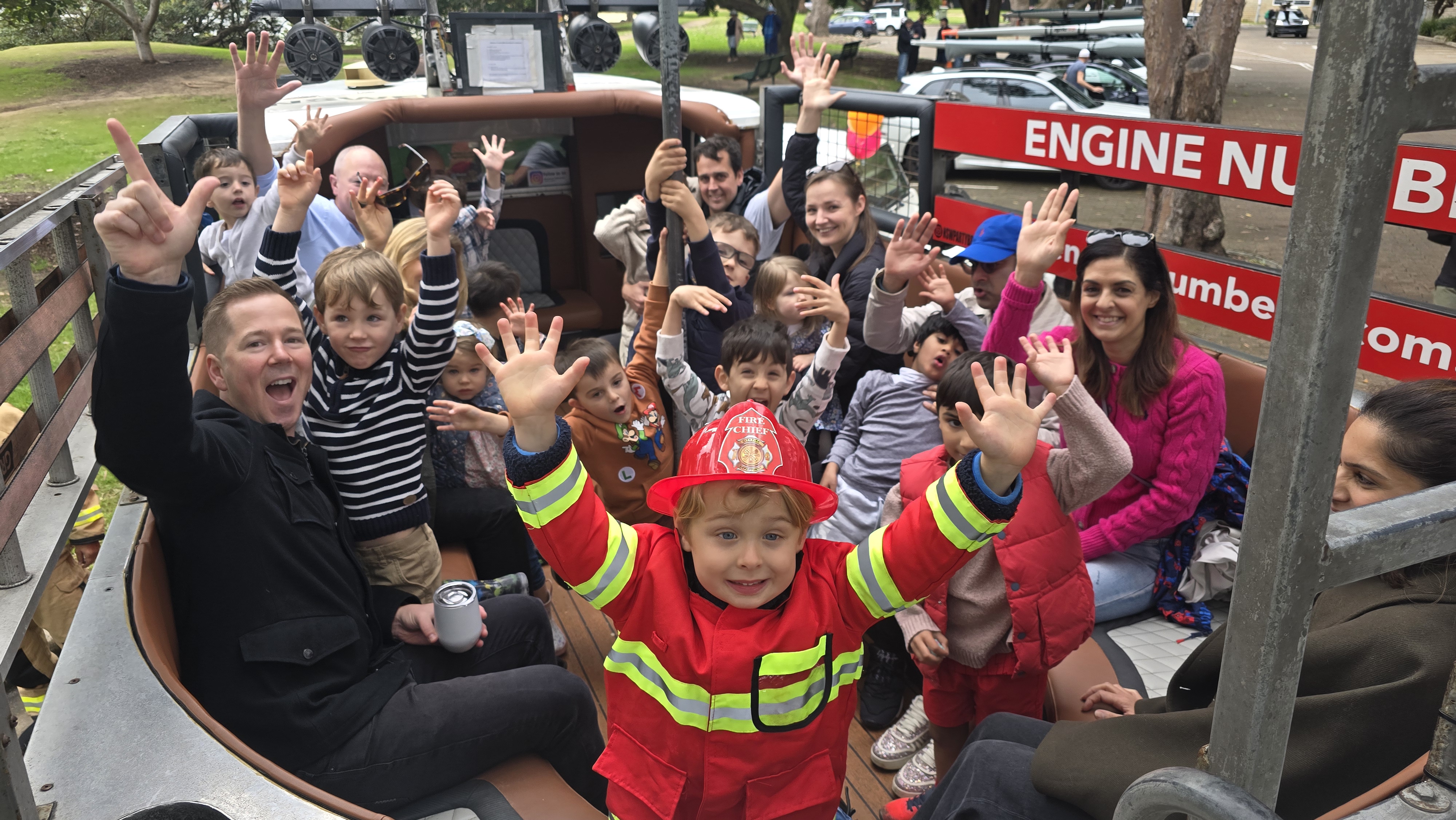 Sydney kids fire truck party photo 2