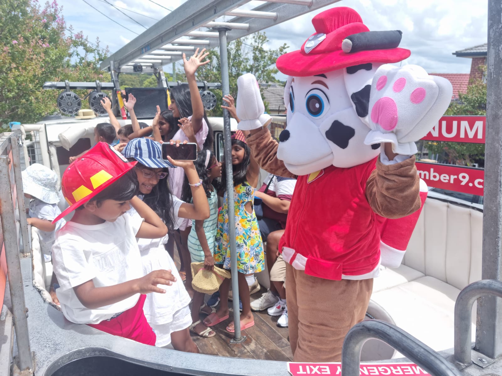 Sydney kids fire truck party photo 6